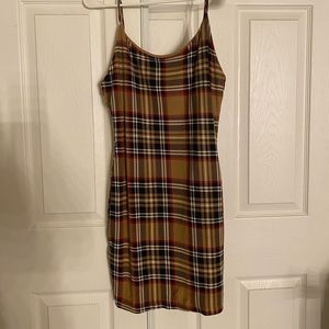 Plaid print BodyCon dress, size L
